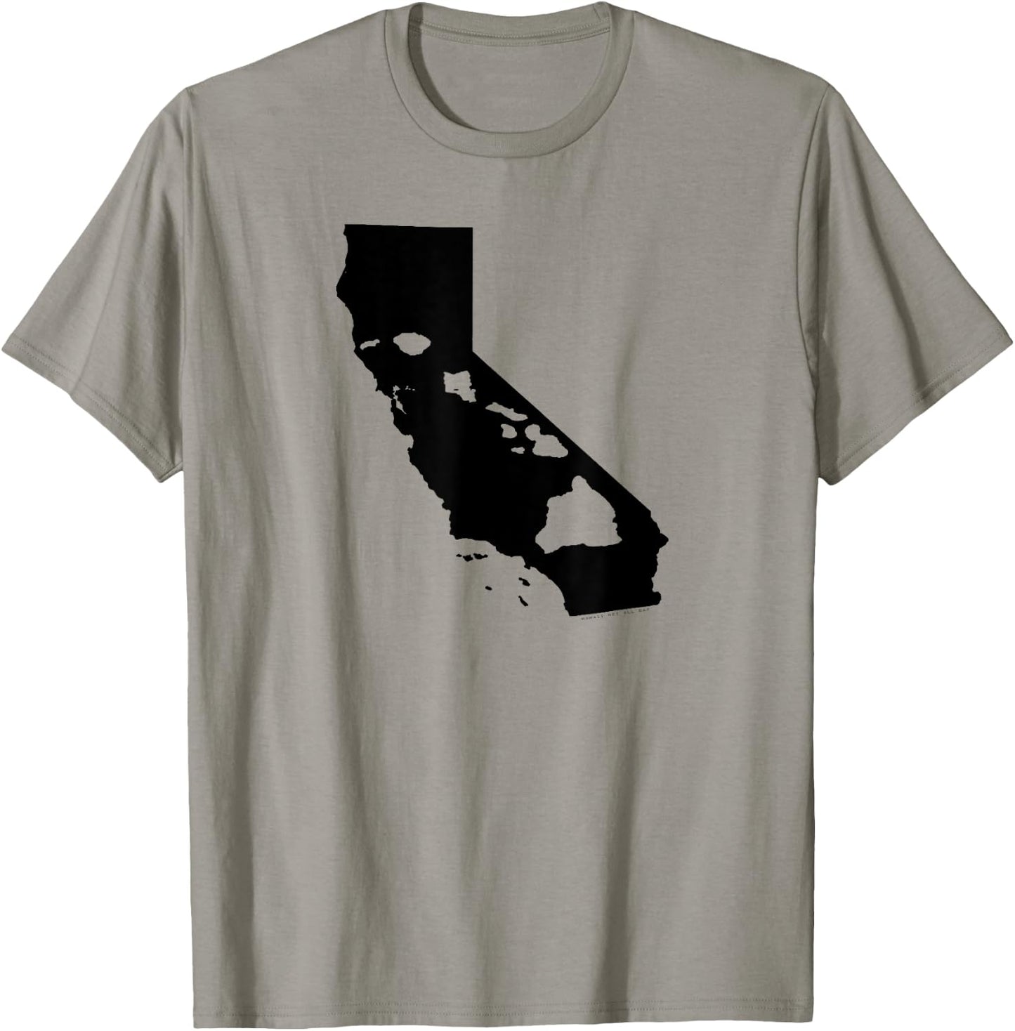 California State and Hawaii Roots by Hawaii Nei All Day T-Shirt - T-Shirt | Sand