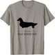 Longhaired Dachshund Black Silhouette T-Shirt - T-Shirt | Sand