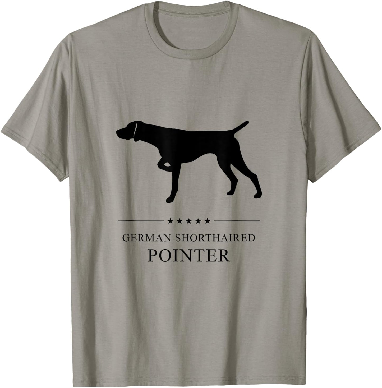 German Shorthaired Pointer Black Silhouette T-Shirt - T-Shirt | Sand