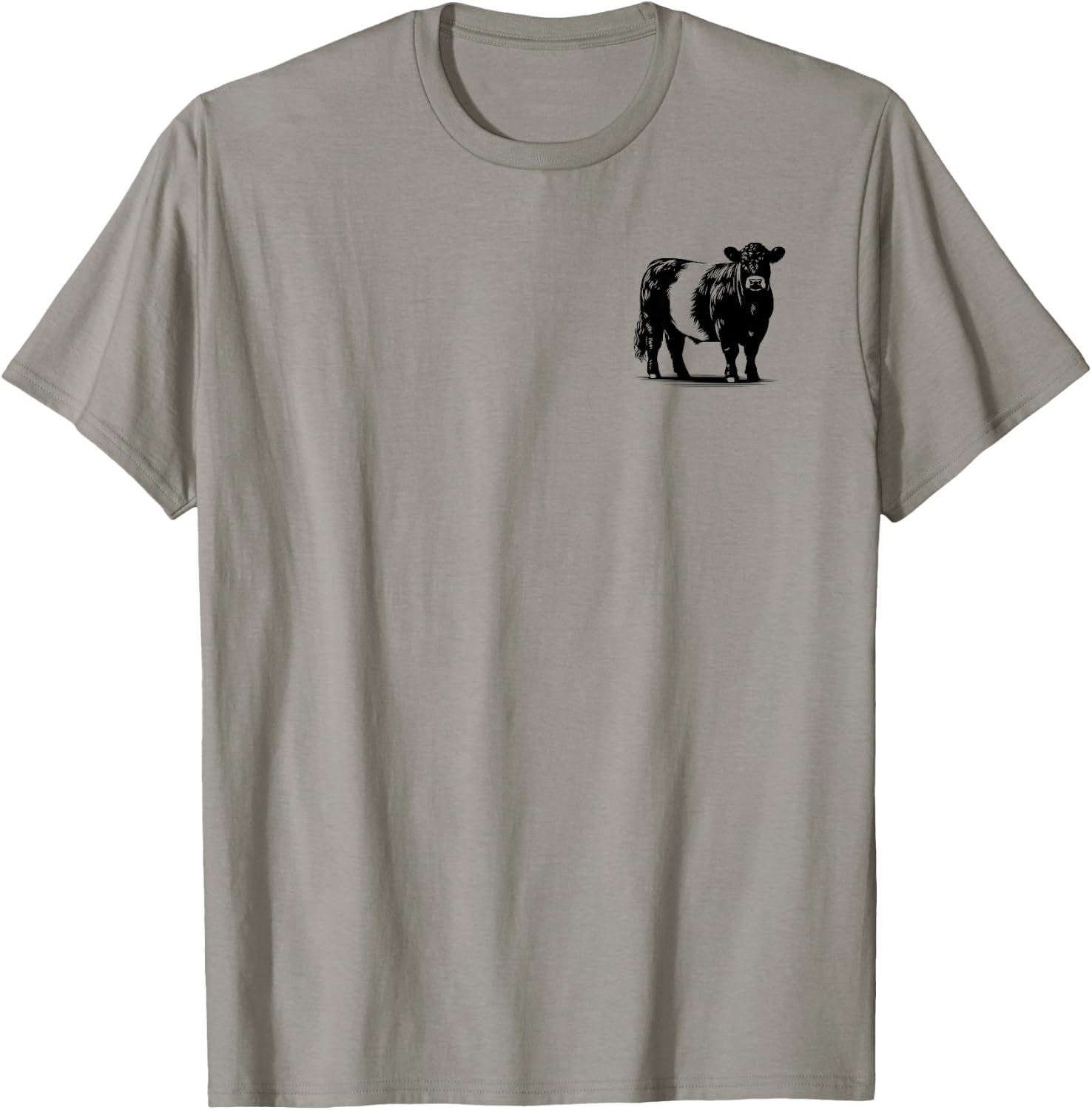 Cow Farmer Breeder - Monochromatic Belted Galloway Cattle T-Shirt - T-Shirt | Sand