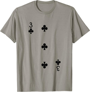 Three Of Clubs Deck Of Cards Group Costume Halloween Casino T-Shirt - T-Shirt | Sand
