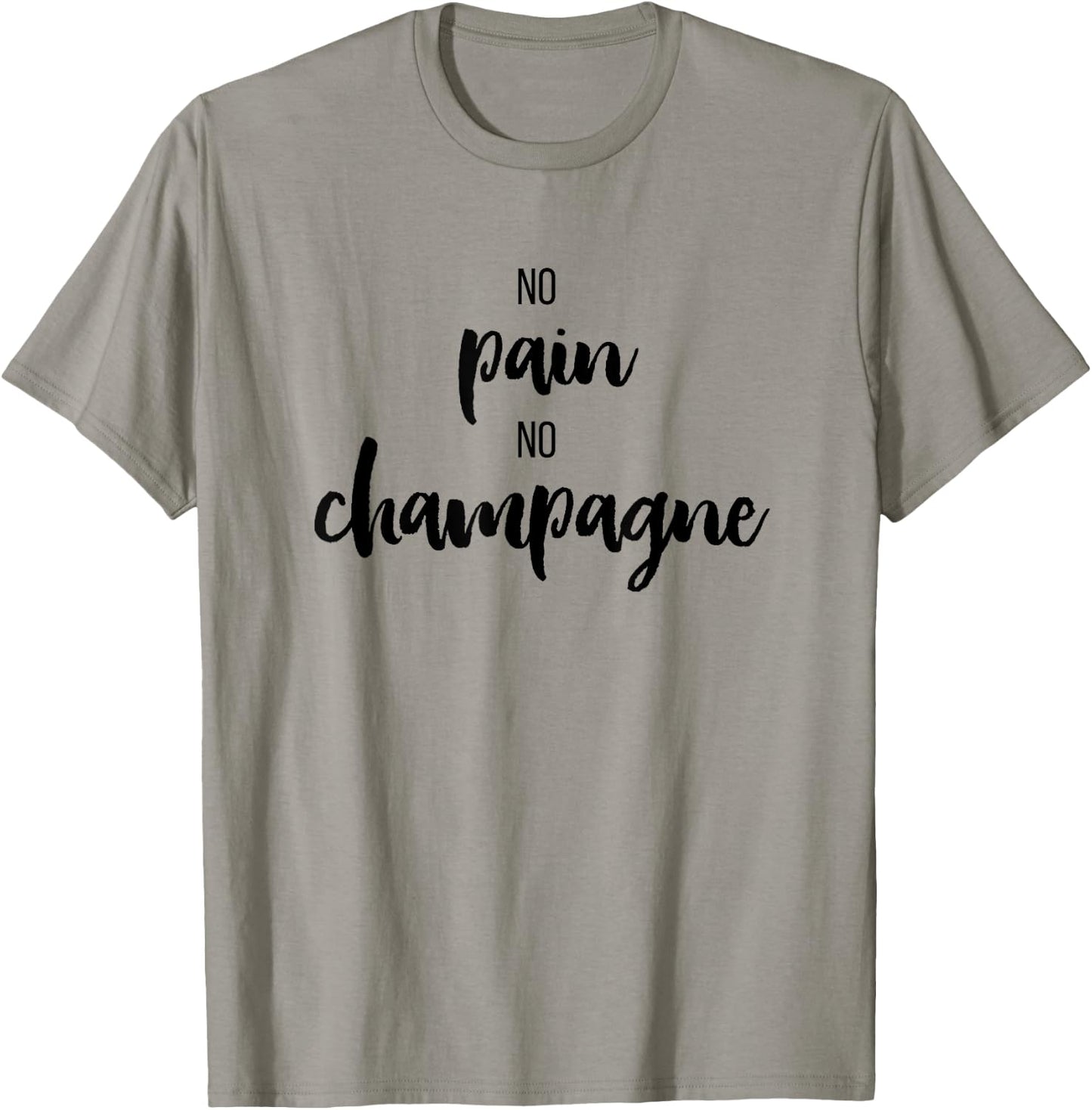 No Pain No Champagne, Funny Gym Shirts , Spinning T-Shirt - T-Shirt | Sand