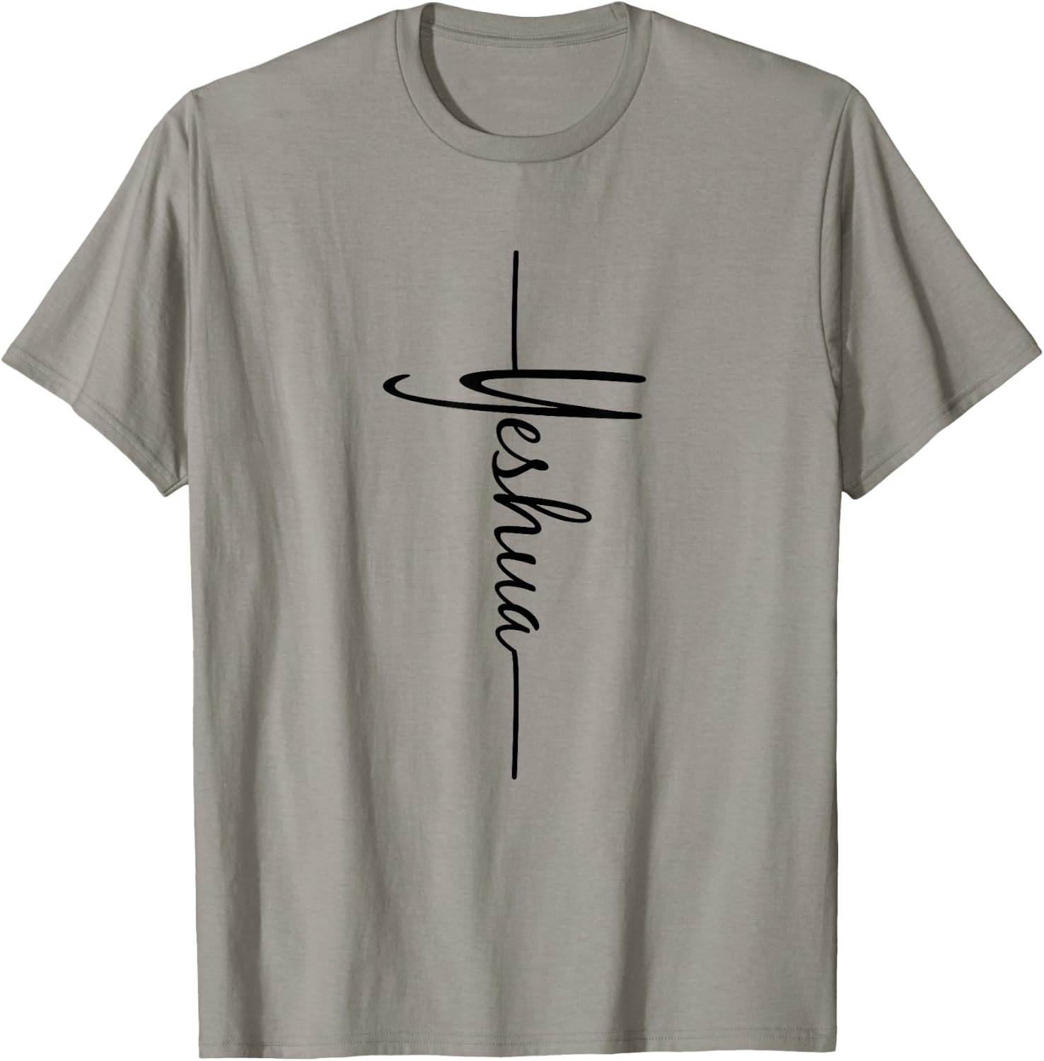 Christian Faith Cross Script - Yeshua T-Shirt - T-Shirt | Sand