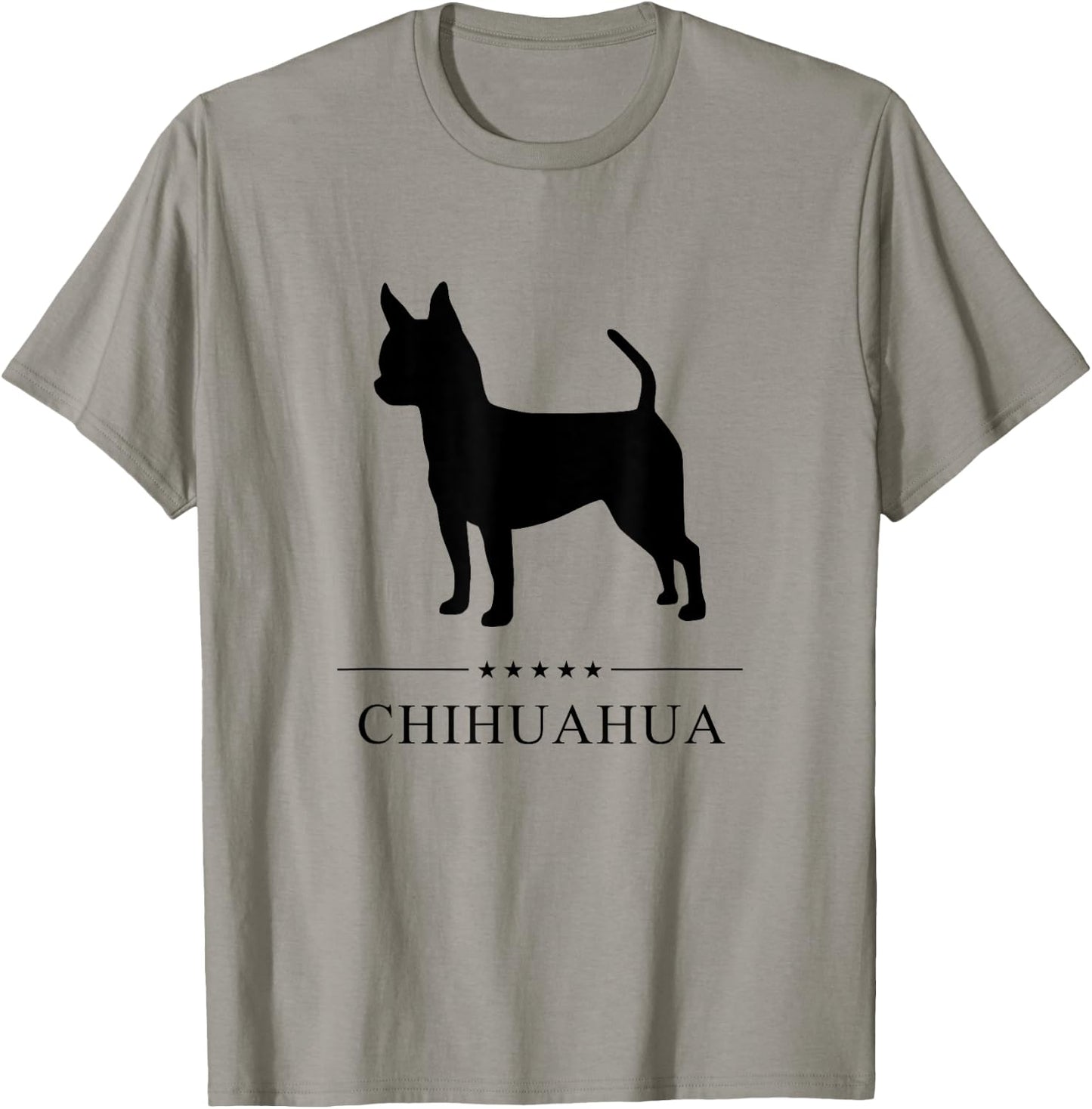 Smooth Chihuahua Black Silhouette T-Shirt - T-Shirt | Sand