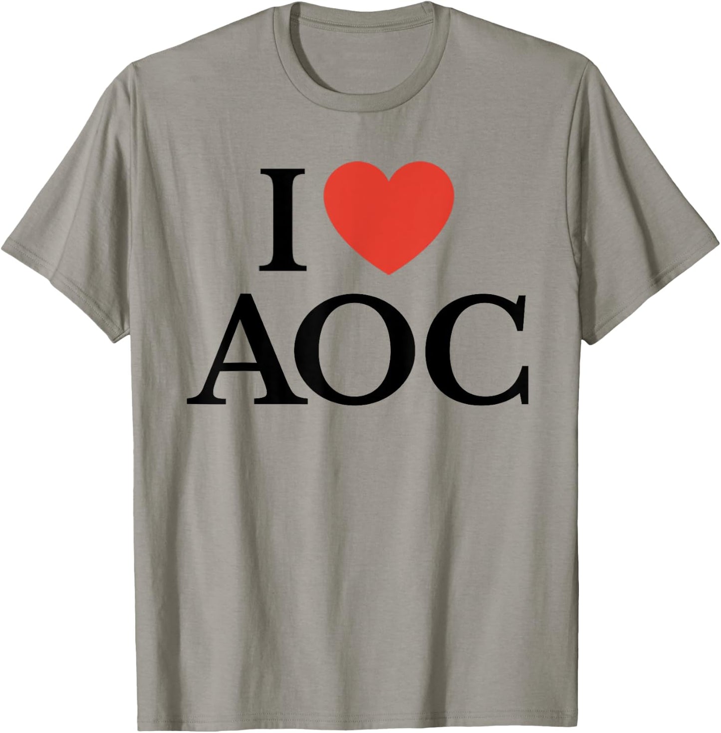 I Love AOC Ocasio Cortez T-Shirt - T-Shirt | Sand