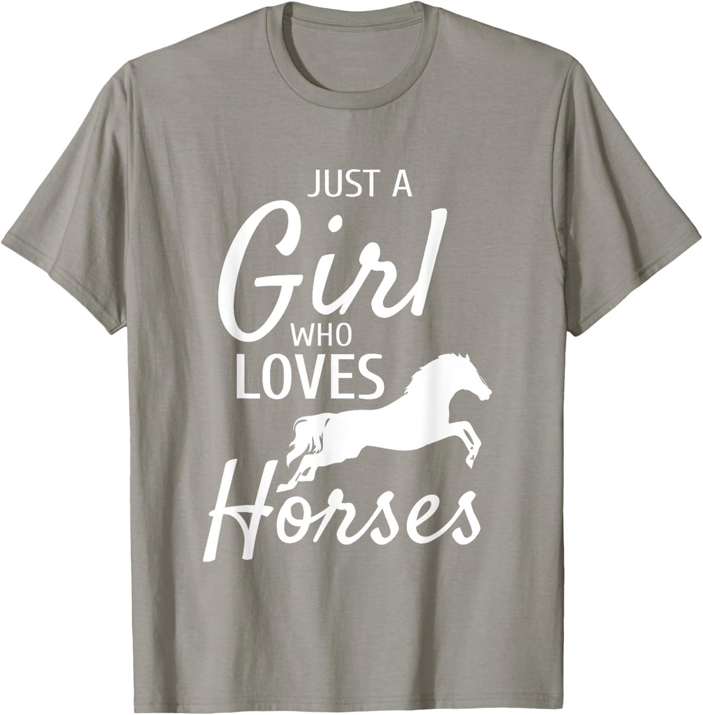 Just A Girl Who Loves Horses Riding Gifts Girls Horse T-Shirt - T-Shirt | Sand