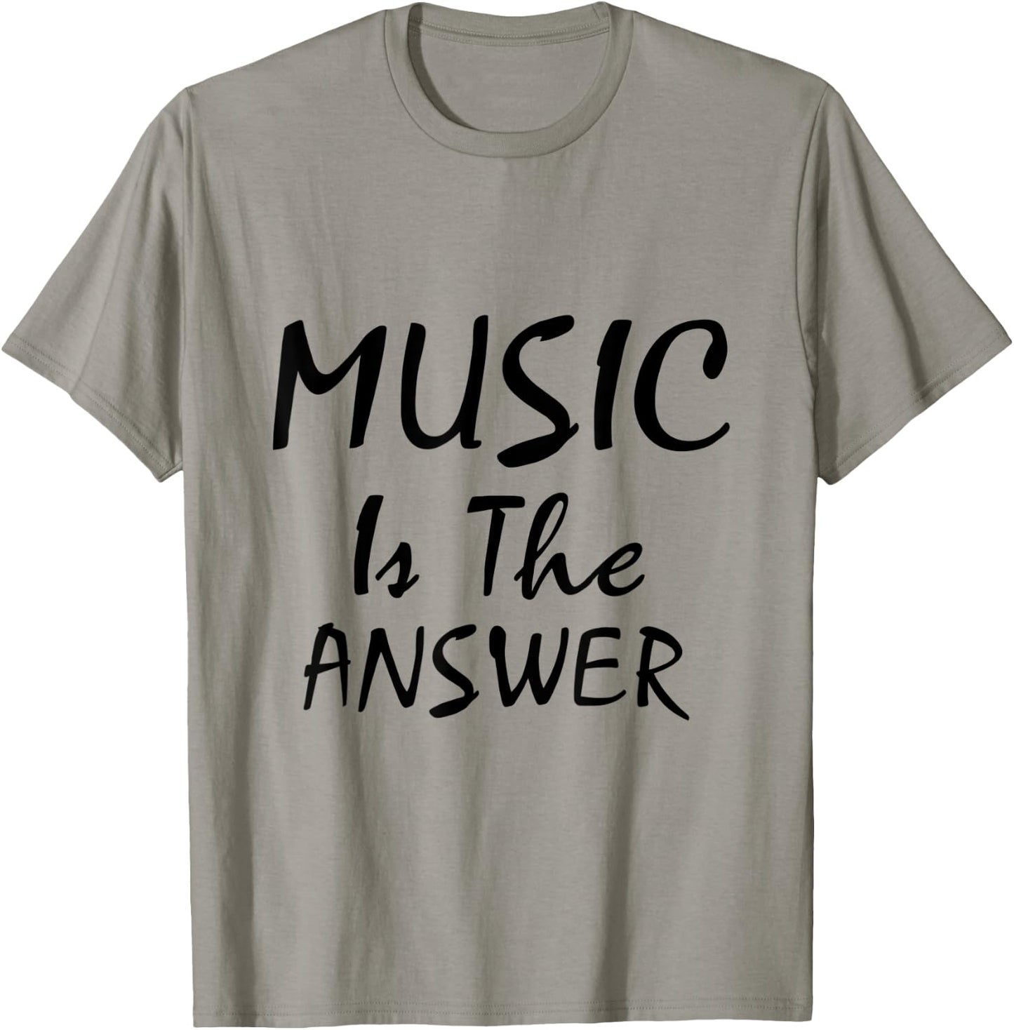 Vintage Music - Music Is The Answer T-Shirt - T-Shirt | Sand