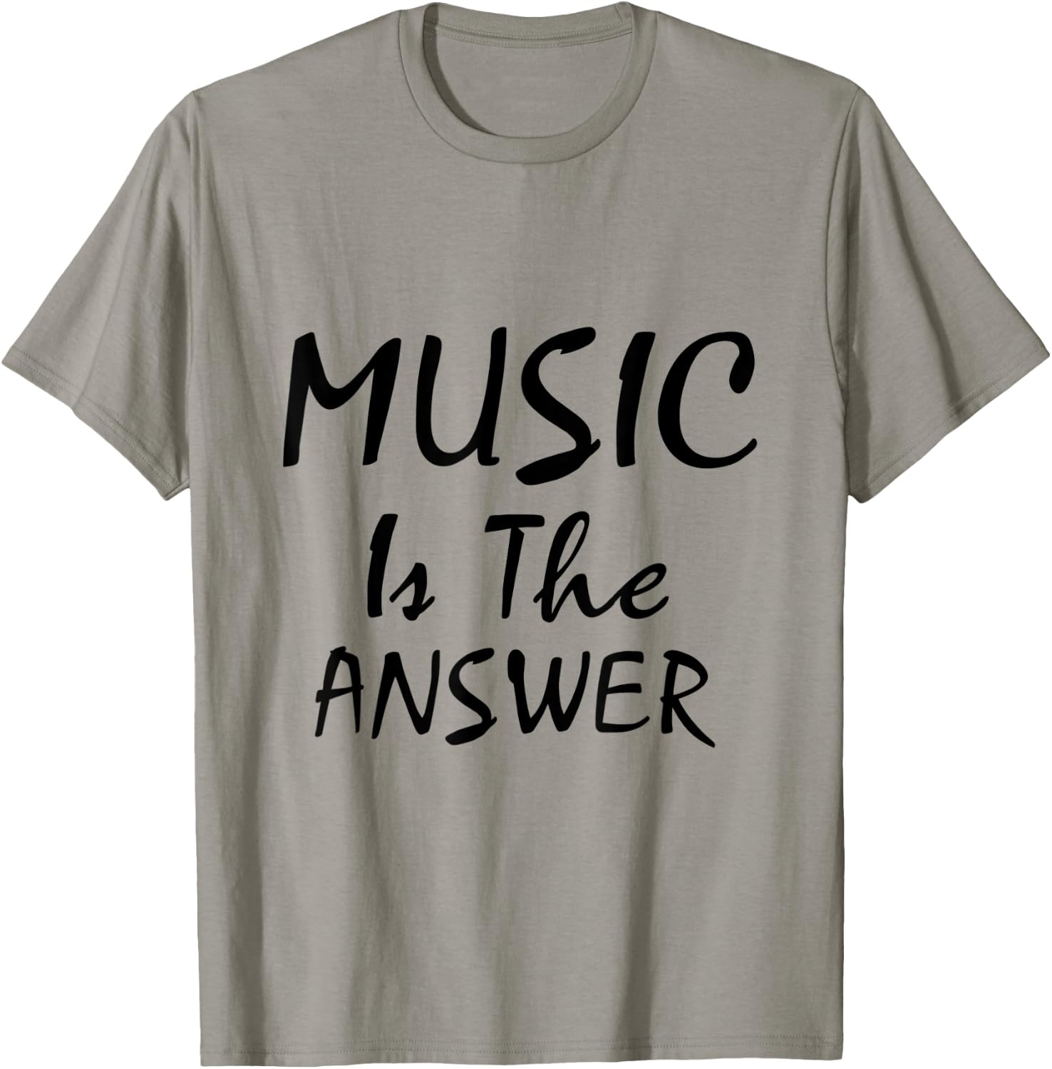 Vintage Music - Music Is The Answer T-Shirt - T-Shirt | Sand