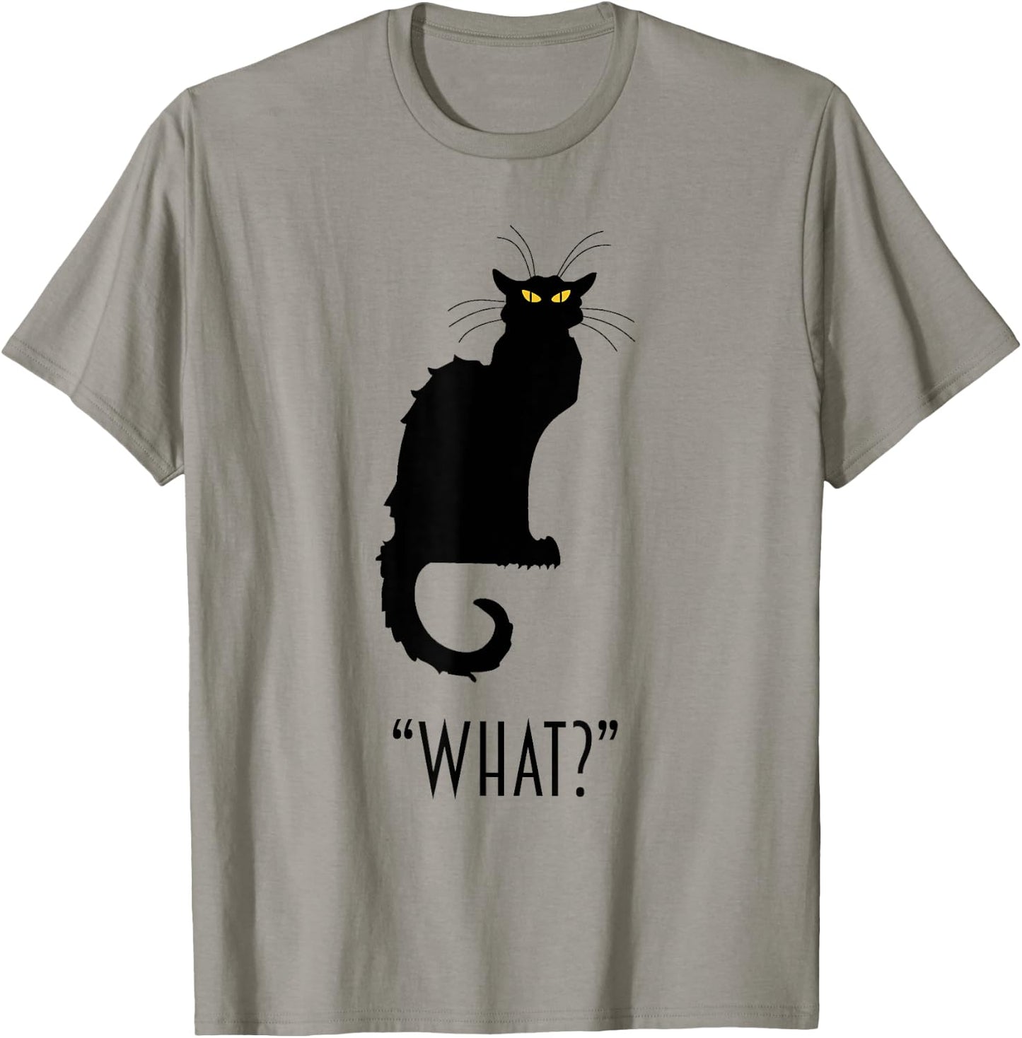 Funny What Cat Chat Noir T-Shirt - T-Shirt | Sand