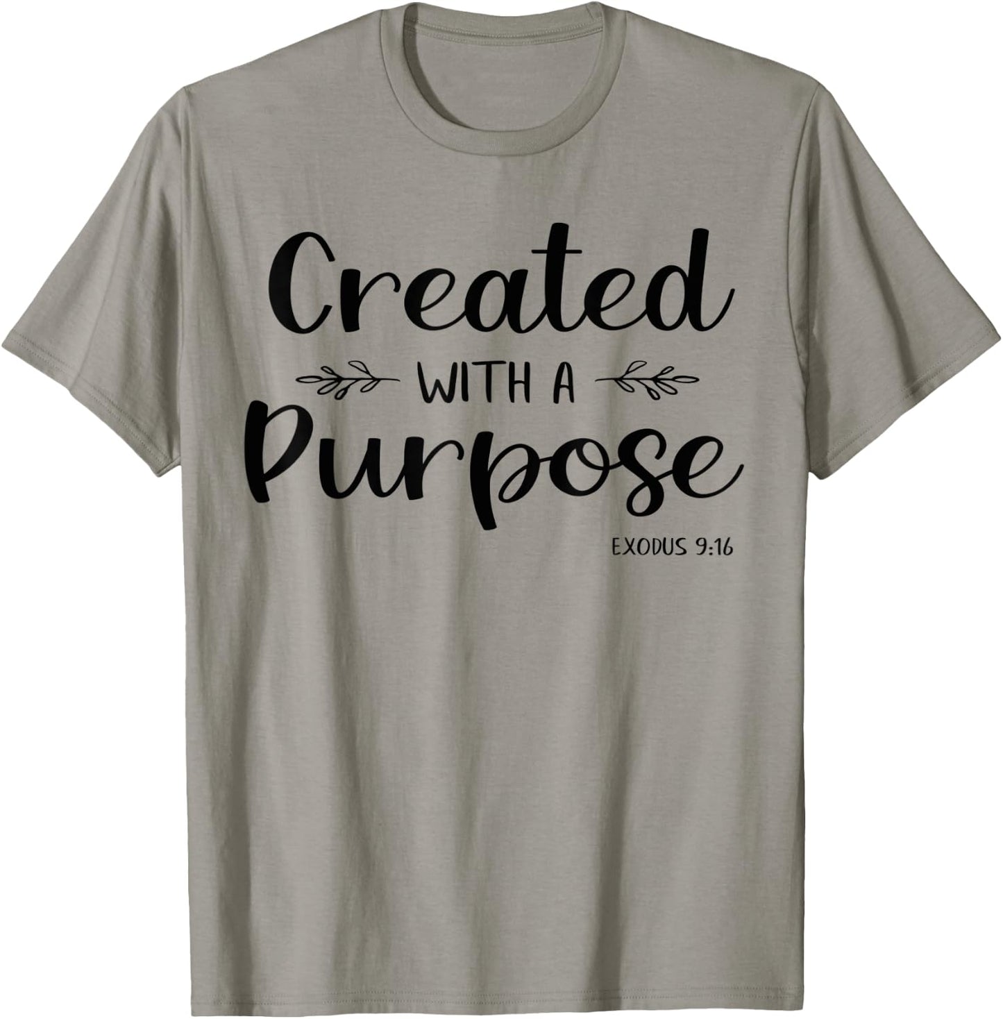 Created With A Purpose Exodus Bible Verse Shirt Christian T-Shirt - T-Shirt | Sand