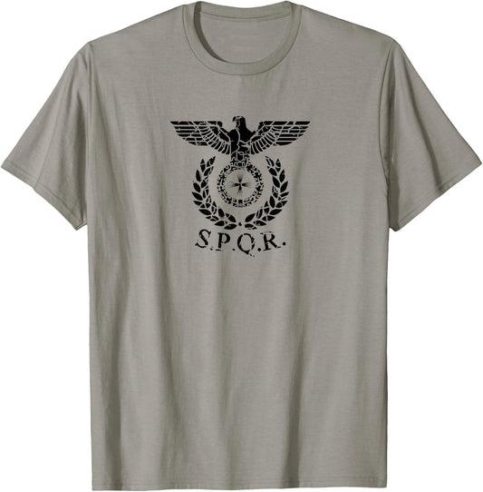 SPQR Eagle Standard Emblem of the Roman Empire T-Shirt - T-Shirt | Sand