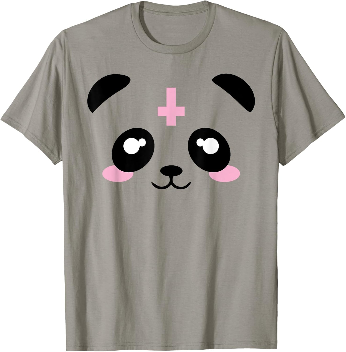 Pastel Goth Kawaii Punk Upside Down Cross Panda Shirt T-Shirt - T-Shirt | Sand