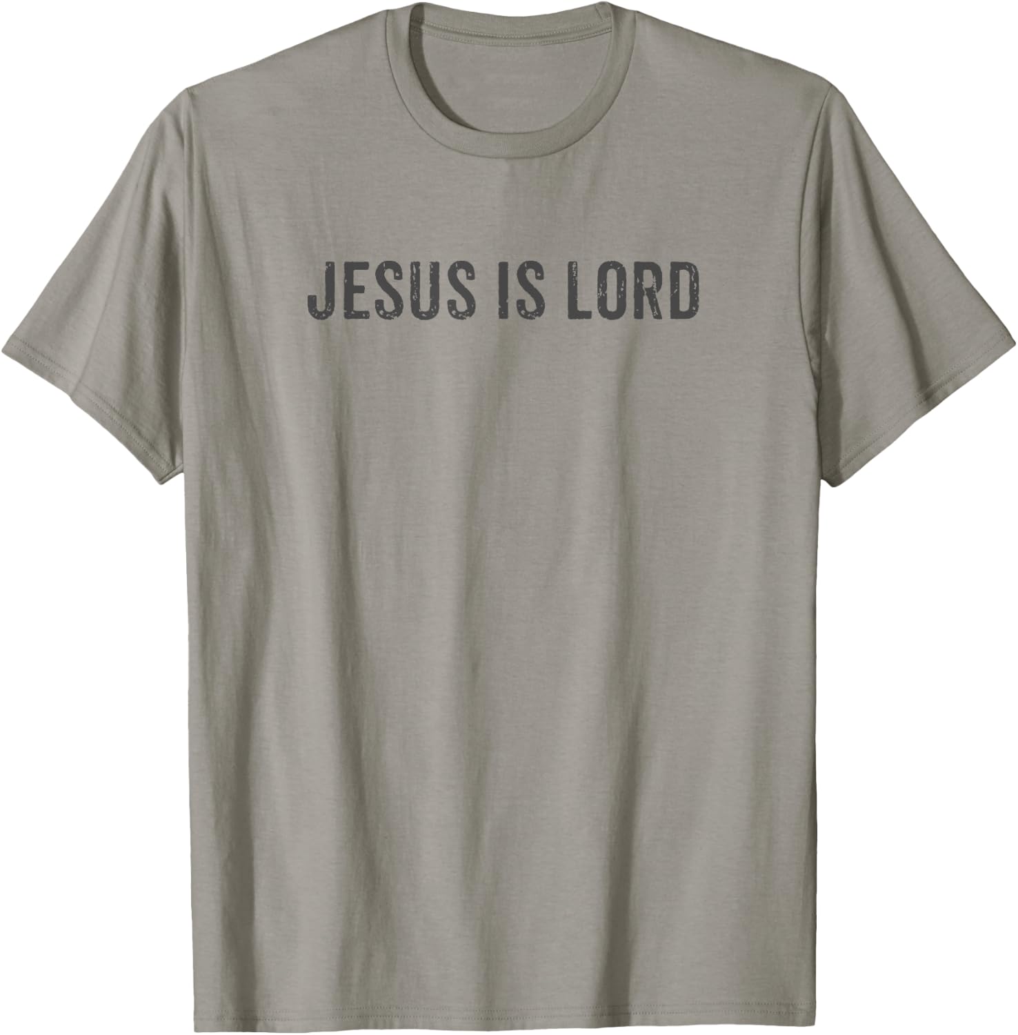 Jesus Is Lord Christian Religious Vintage Distressed Design T-Shirt - T-Shirt | Sand