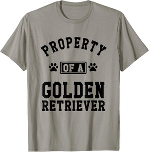 Property Of A Golden Retriever - Golden Lover Shirt Gift T-Shirt - T-Shirt | Sand
