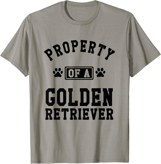 Property Of A Golden Retriever - Golden Lover Shirt Gift T-Shirt - T-Shirt | Sand