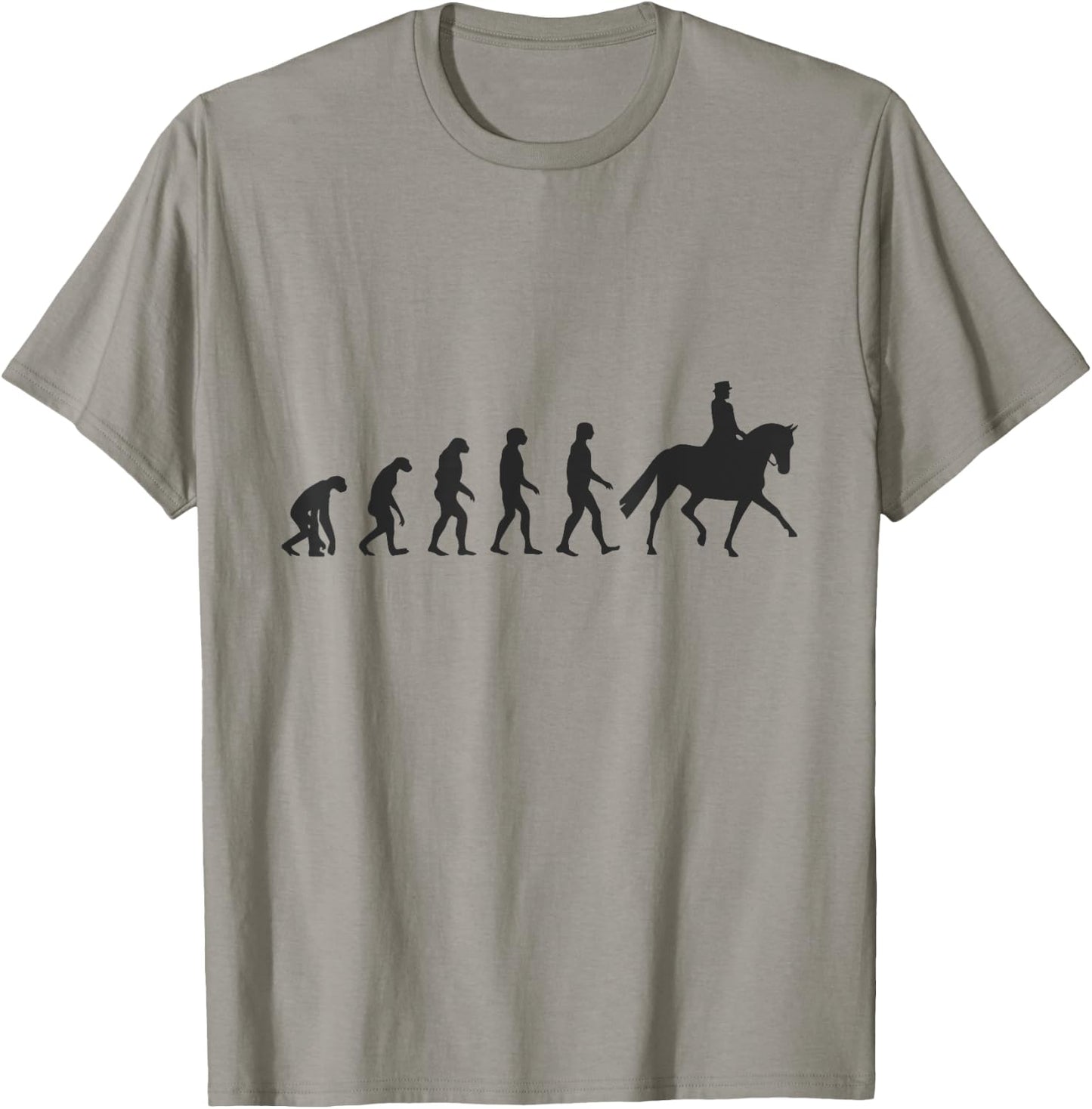 Dressage Horse Equitation Evolution T-Shirt - T-Shirt | Sand