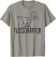 Flossoraptor Floss Cute Raptor Funny DDS Dental Babe T Shirt T-Shirt - T-Shirt | Sand