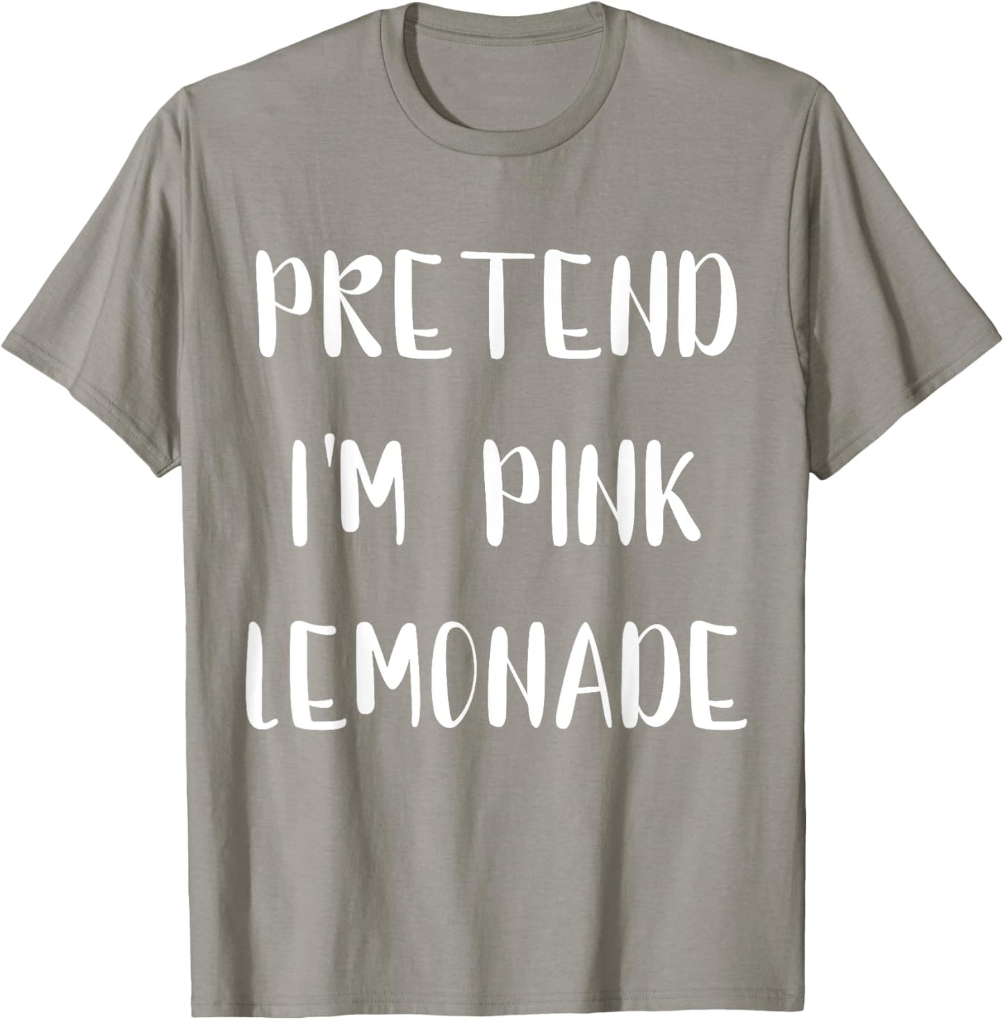 Pretend I'm A Pink Lemonade Lazy Easy Outfit Halloween T-Shirt - T-Shirt | Sand