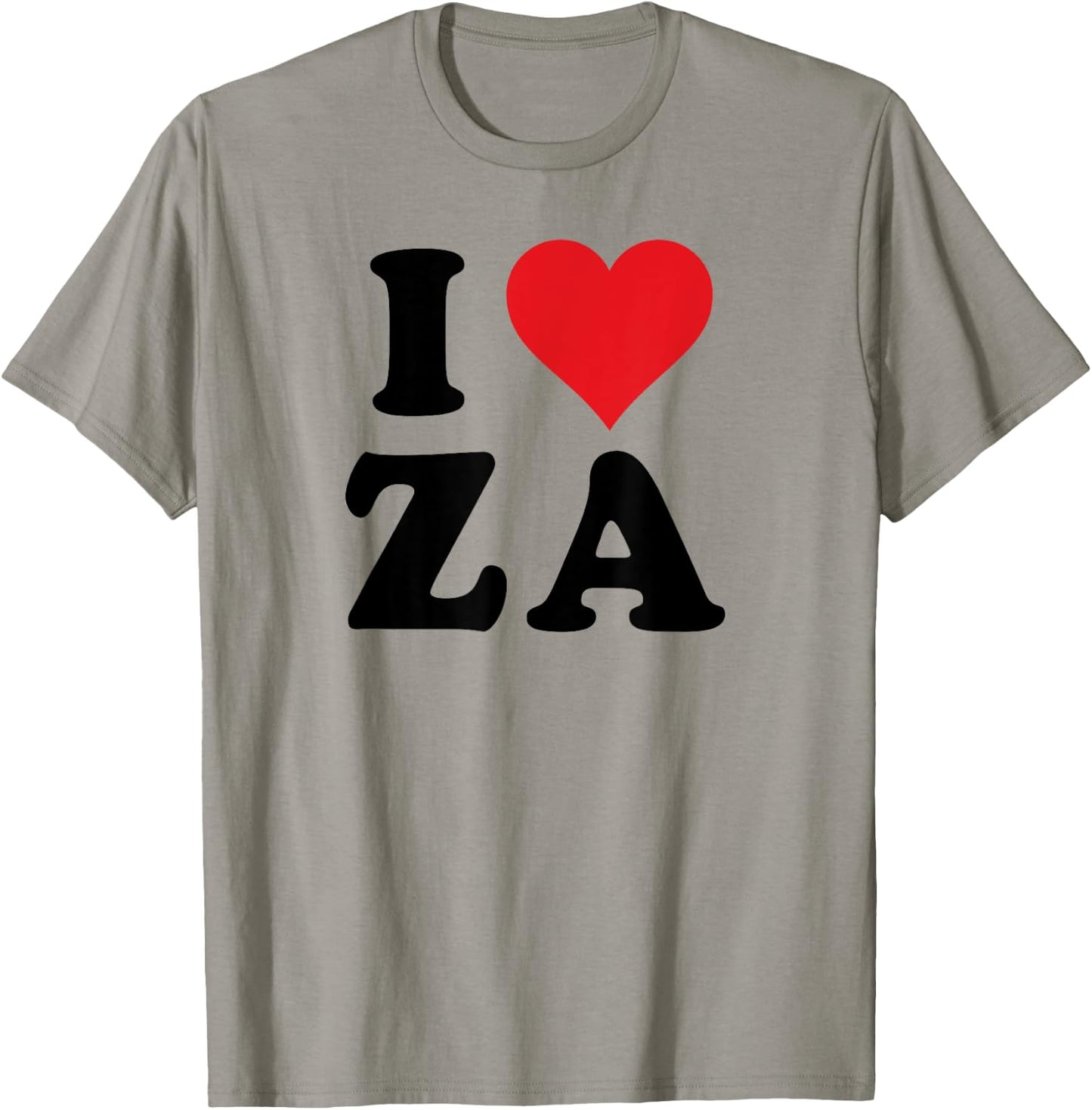 I Heart ZA Initials I Love Z.A. First And Last Name Z A T-Shirt - T-Shirt | Sand