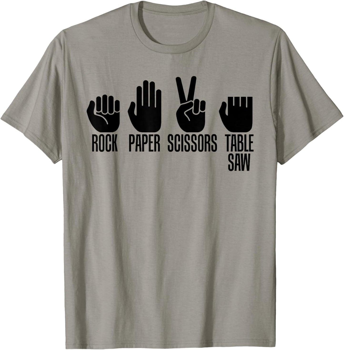 Carpenters Shirt Rock Paper Scissor Table Saw Carpentry Gift T-Shirt - T-Shirt | Sand