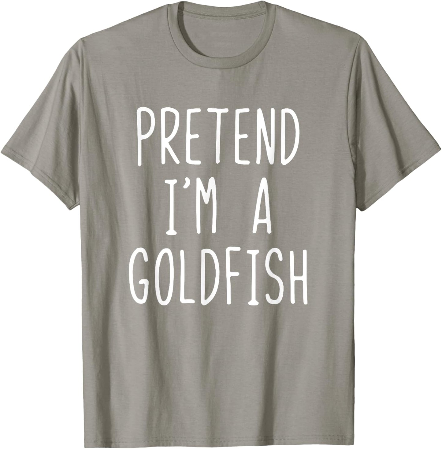 Pretend I'm A Goldfish Costume Halloween Lazy Easy Gold Fish T-Shirt - T-Shirt | Sand