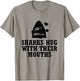 Sharks Hug with Their Mouths (Black) T-Shirt - T-Shirt | Sand