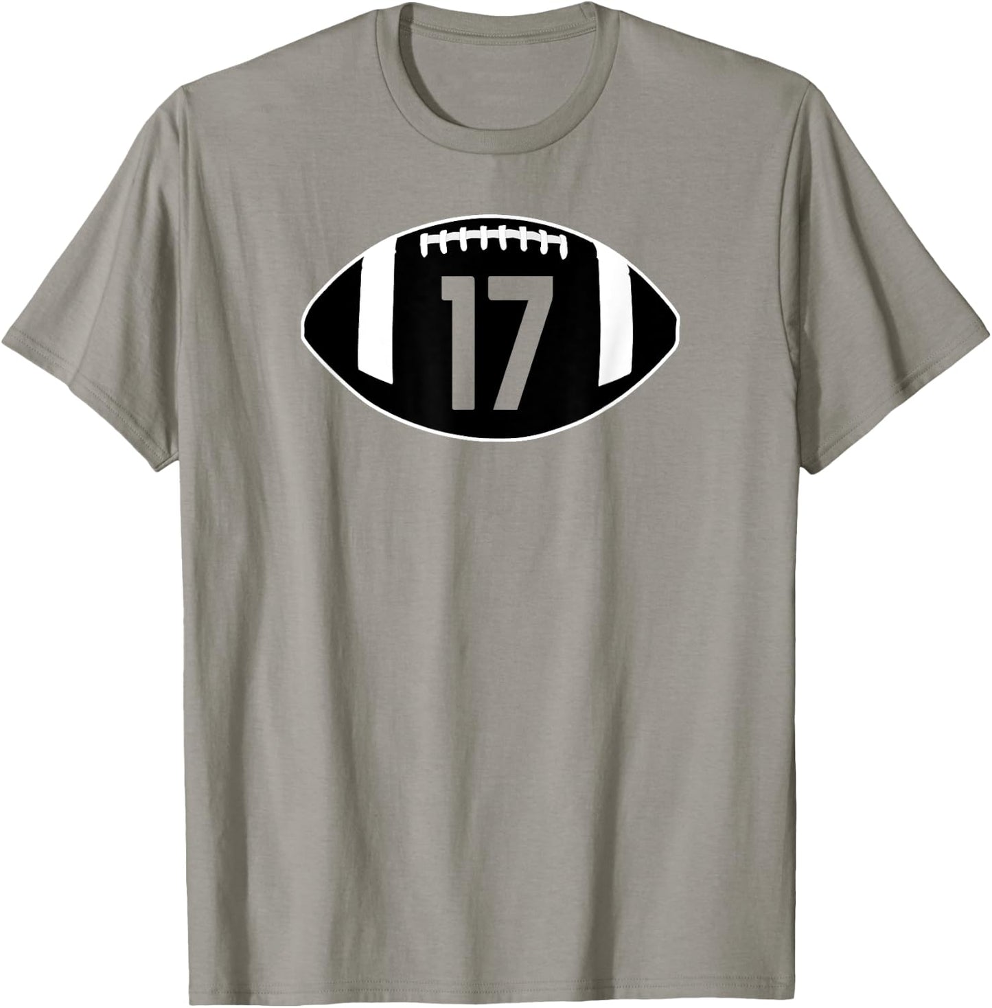 Football Jersey Number 17 Jersey Art-Player Number T-Shirt - T-Shirt | Sand