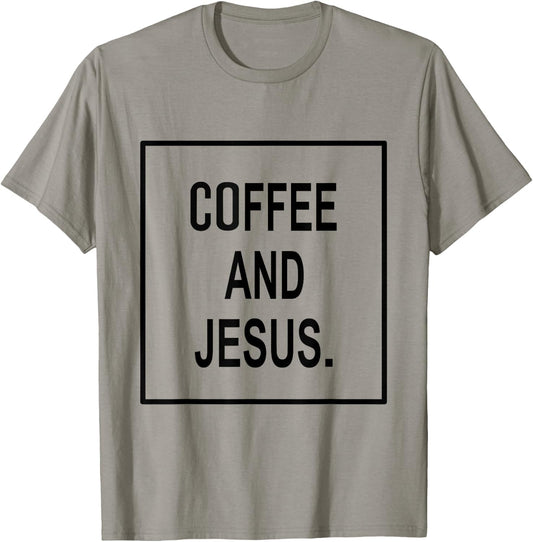 Coffee And Jesus | Caffeine T-Shirt - T-Shirt | Sand