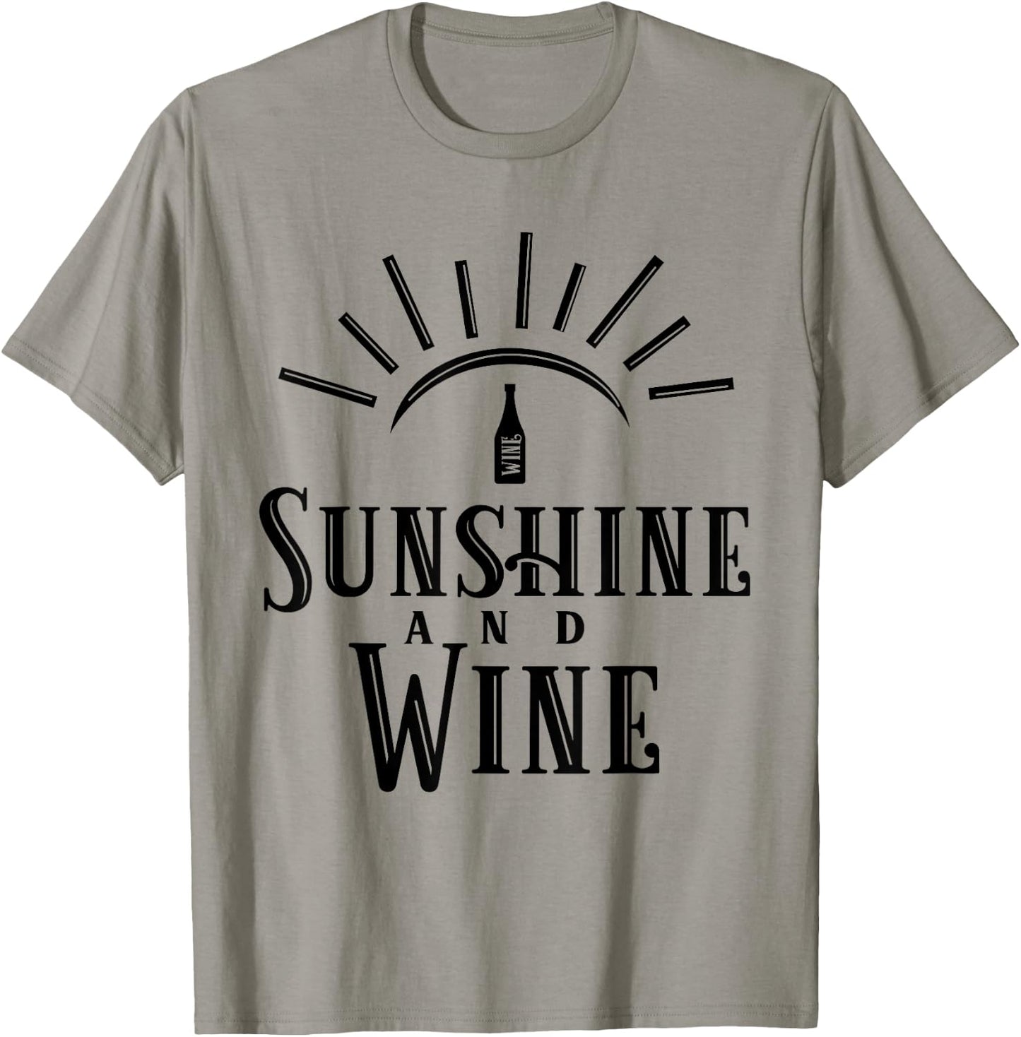 Sunshine and Wine - Funny Drinking Gift Women T-Shirt - T-Shirt | Sand