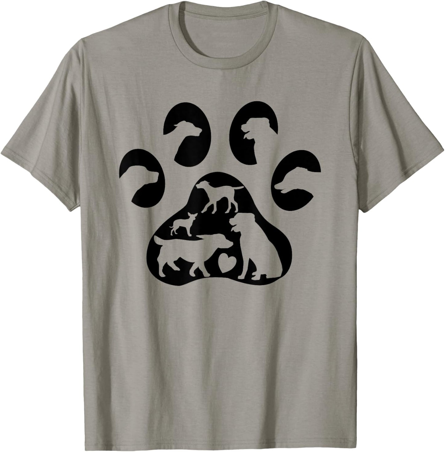 Dog Paw Print Foot for Dog Lovers Women Kids T-Shirt - T-Shirt | Sand