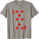 Eight Of Hearts Deck Of Cards Playing Cards Halloween Poker T-Shirt - T-Shirt | Sand