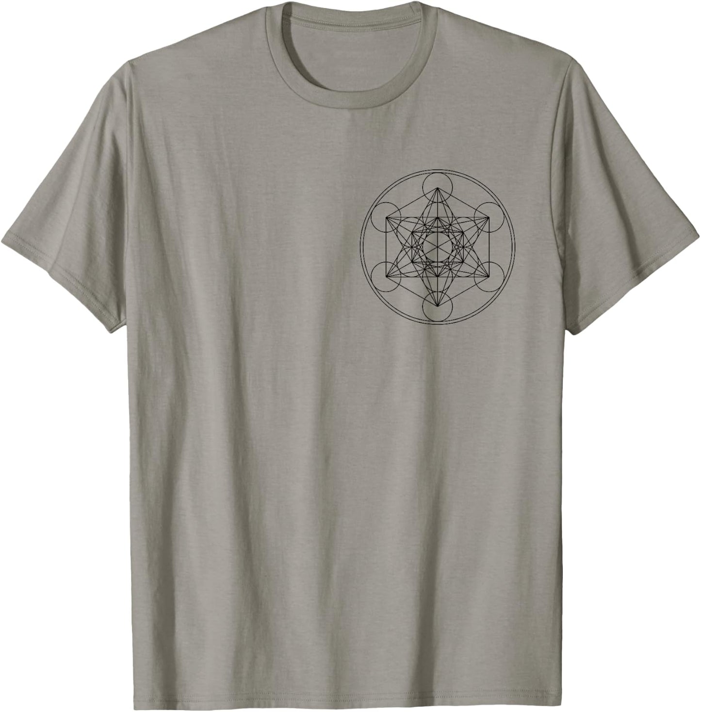 Metatronscube, Sacred Geometry, Platonic Solids, Yoga T-Shirt - T-Shirt | Sand