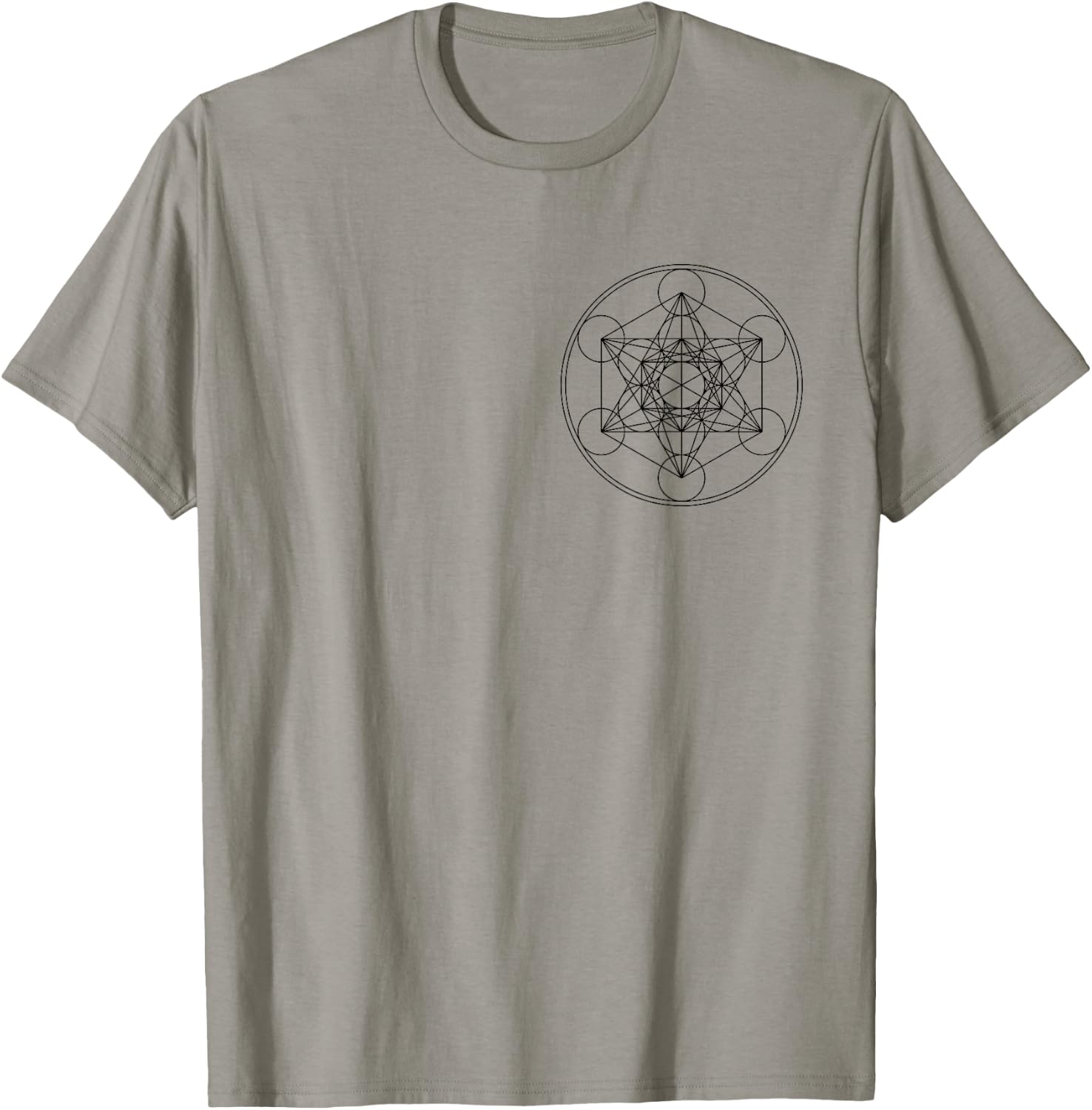 Metatronscube, Sacred Geometry, Platonic Solids, Yoga T-Shirt - T-Shirt | Sand