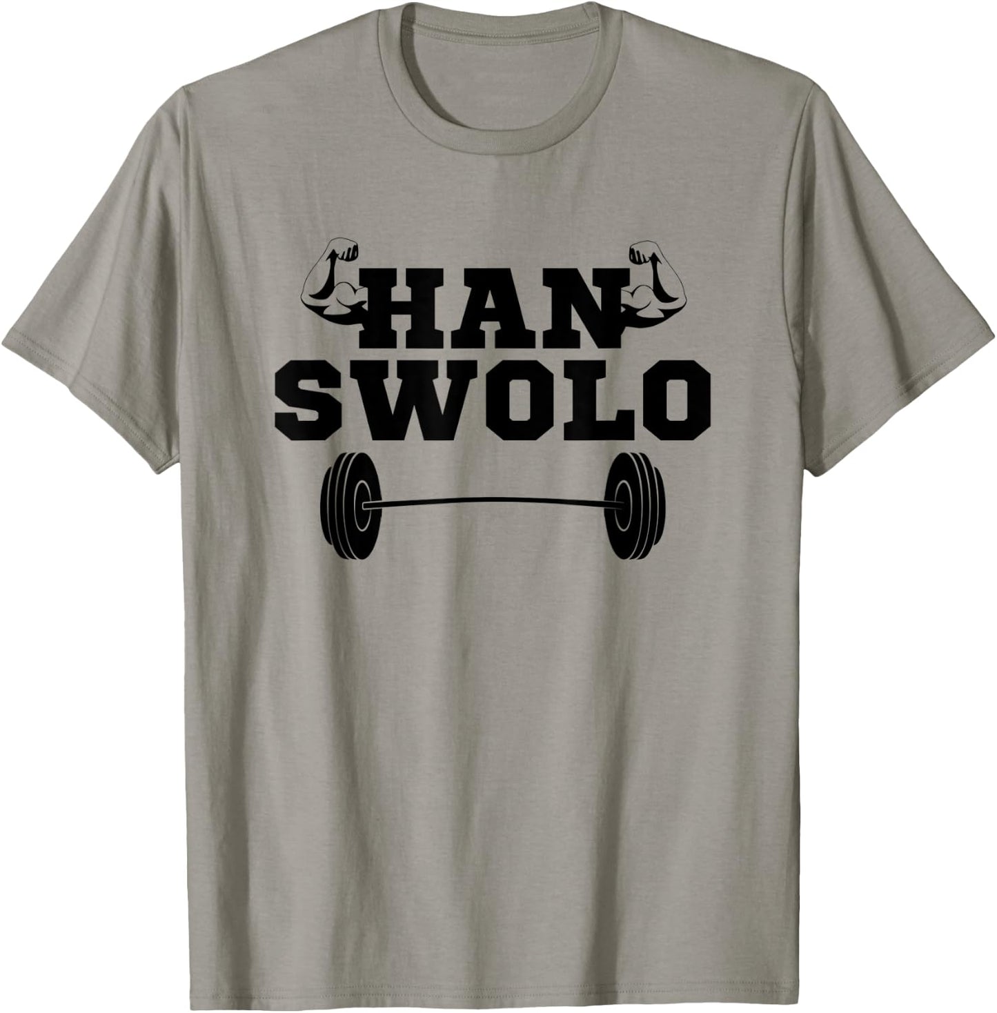 Han Swolo Funny Sarcastic Gym Workout Fitness Gift T-Shirt - T-Shirt | Sand