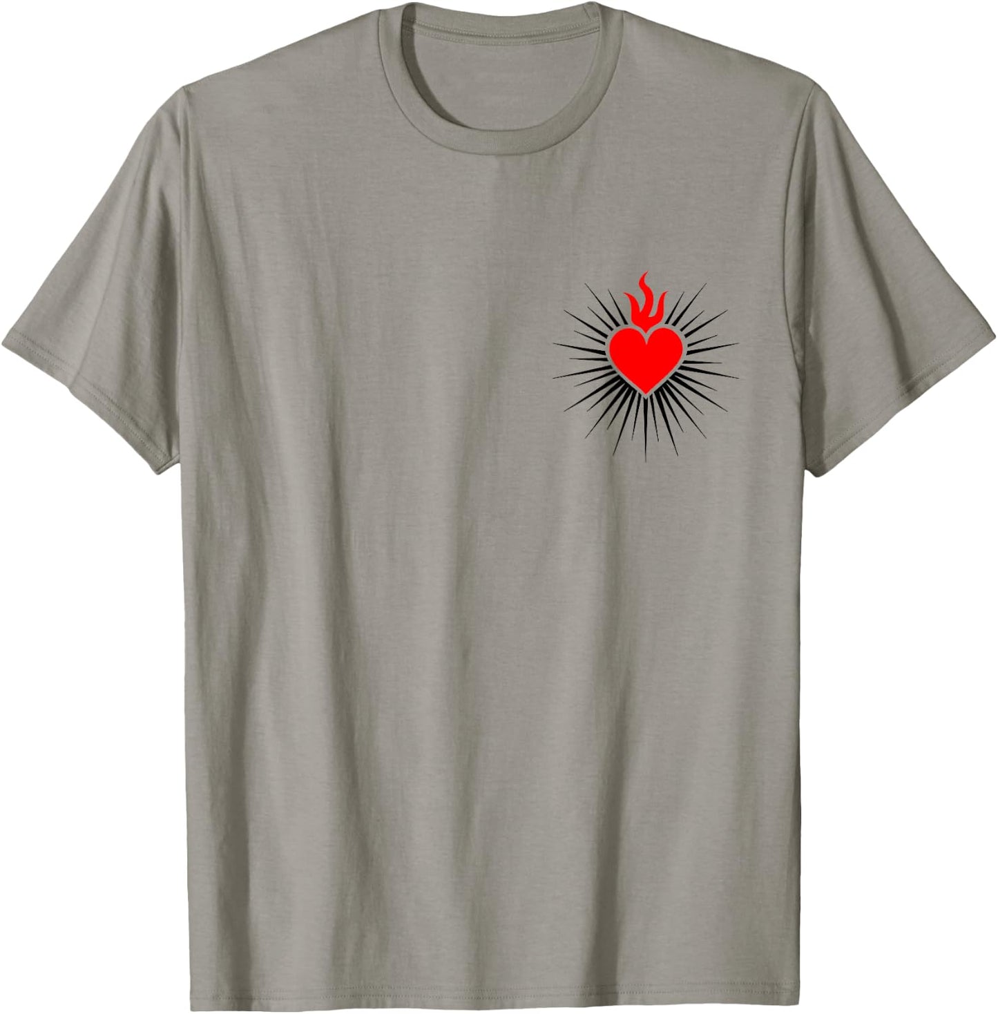 Sacred Heart Love Jesus Christ God Christian Church Religion T-Shirt - T-Shirt | Sand