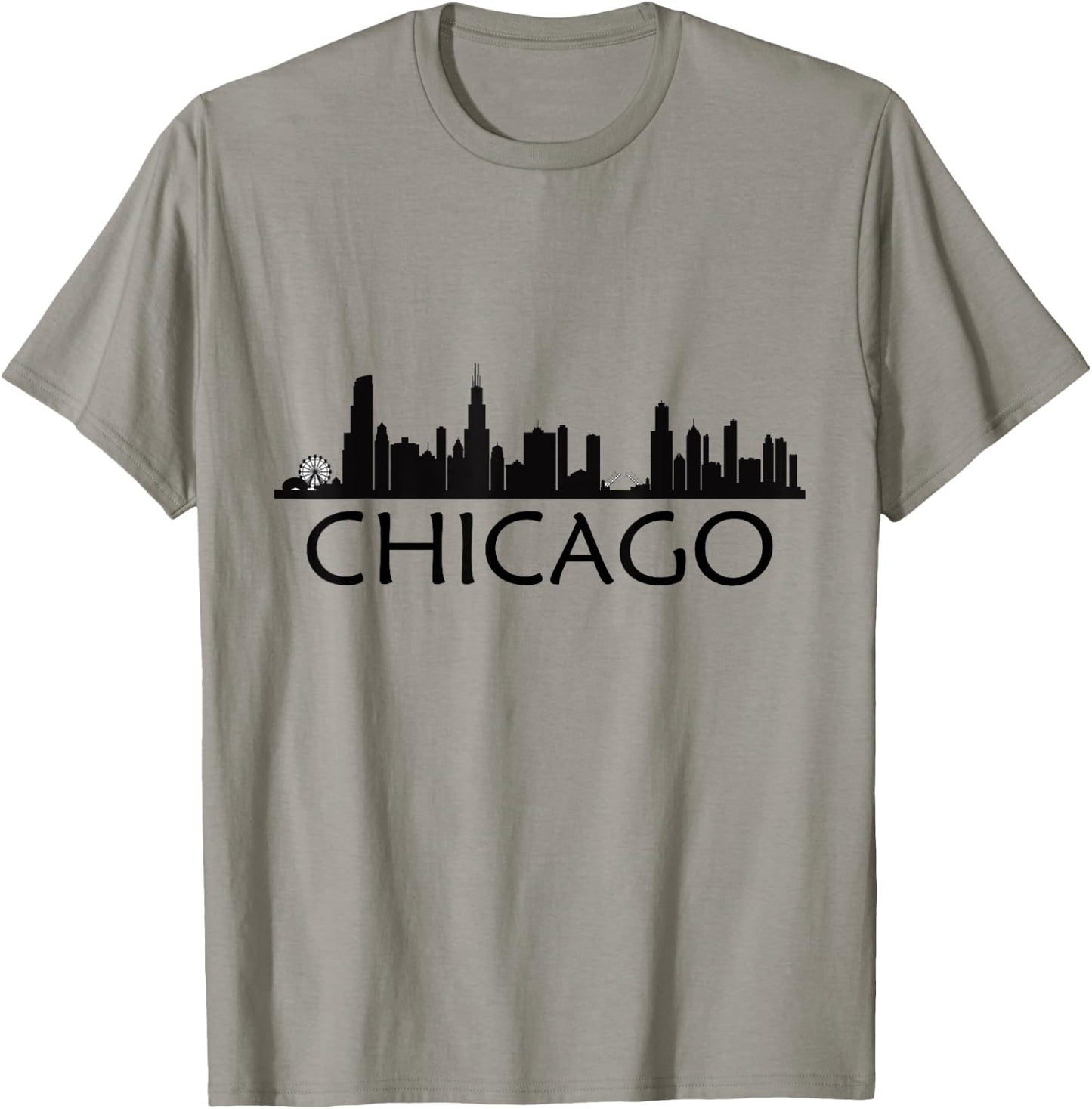 Chicago Skyline Chi Town I Love Wind City T-Shirt - T-Shirt | Sand