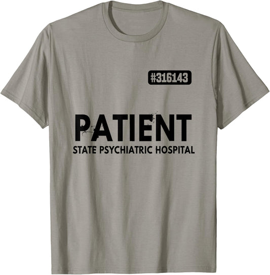 Patient Psychiatric Hospital Jail Costume Prisons T-Shirt - T-Shirt | Sand