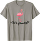 Let's flamingle Funny Tropical Flamingo Bird T-Shirt - T-Shirt | Sand