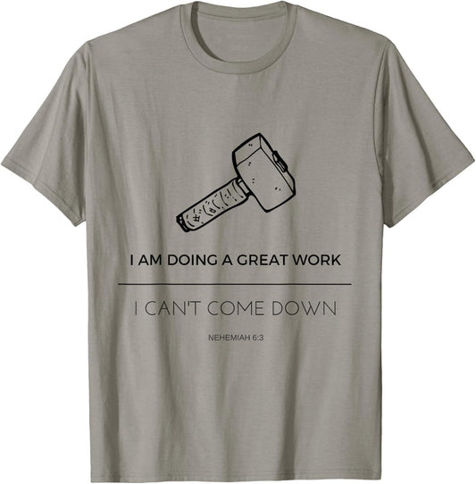 Nehemiah's Great Work Rebuild the Wall T-Shirt - T-Shirt | Sand