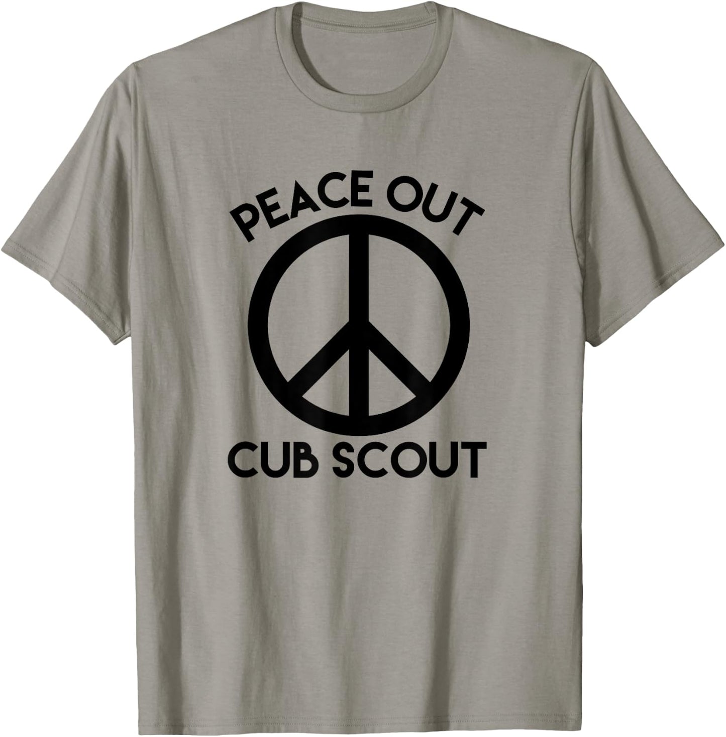Peace Out Cub Scout T Shirt Funny Good Bye Saying T-Shirt - T-Shirt | Sand