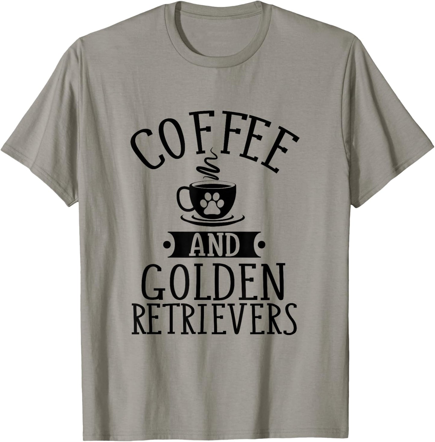 Coffee and Golden Retrievers - Golden Lover Shirt Gift T-Shirt - T-Shirt | Sand