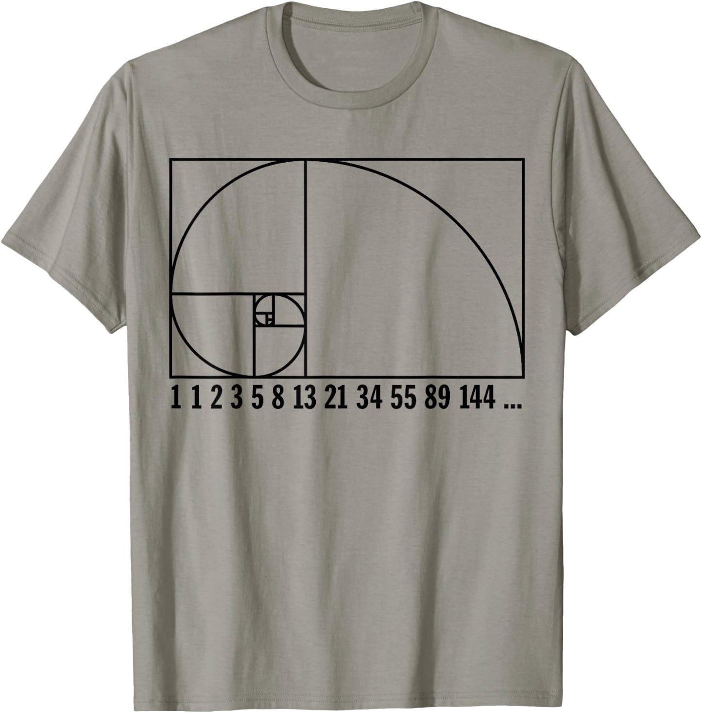 Fibonacci Spiral - Number Sequence black - Science T-Shirt - T-Shirt | Sand