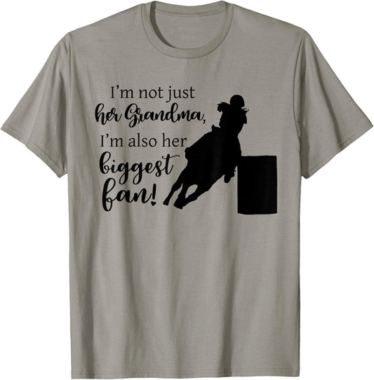 Barrel Racing Grandma T Shirt Cowgirl Horse Riding Racer T-Shirt - T-Shirt | Sand