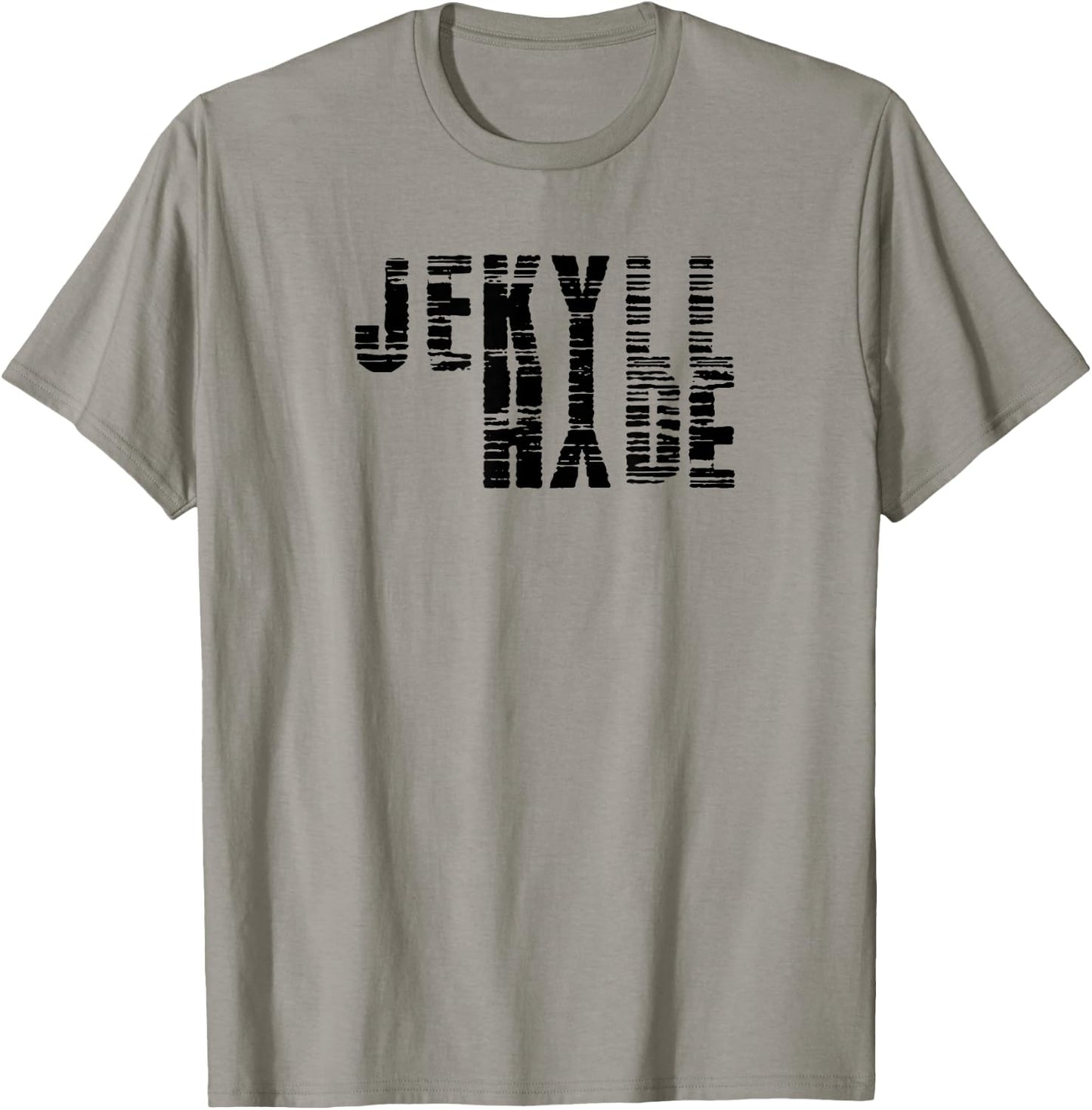 Dr. Jekyll Mr. Hyde Cool Graphic Text Design T-Shirt - T-Shirt | Sand