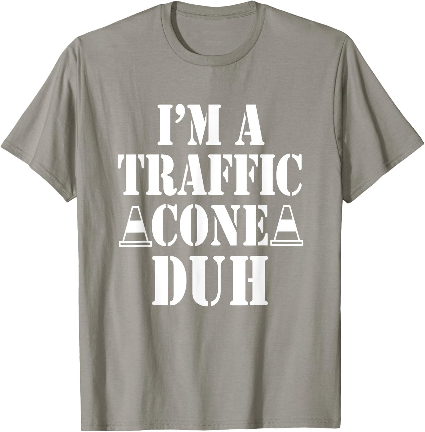 I'm a Traffic Cone Duh Funny Easy Halloween Costume T-Shirt - T-Shirt | Sand