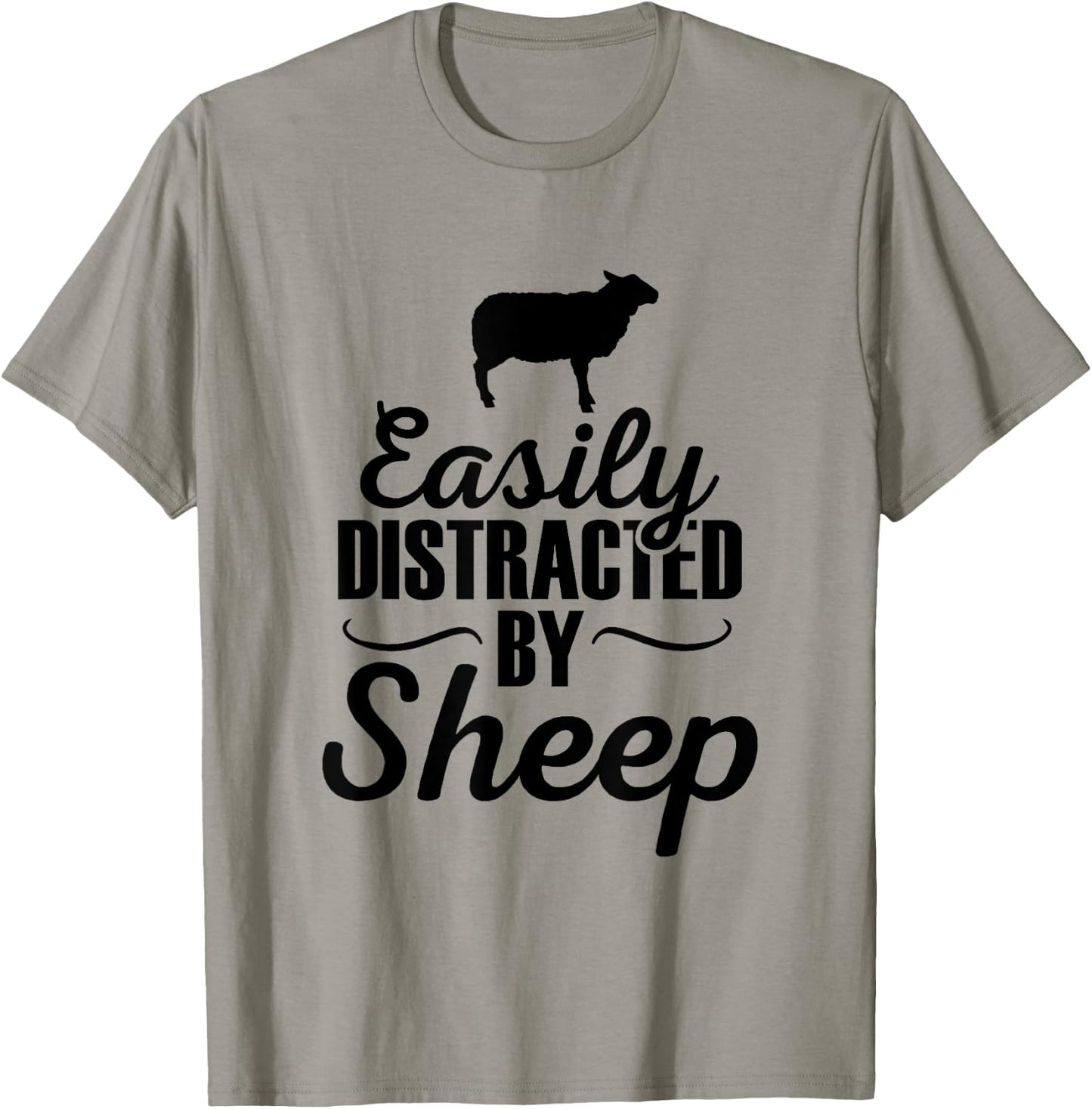 Easily Distracted By Sheep - Sheep Gifts For Sheep Lovers T-Shirt - T-Shirt | Sand