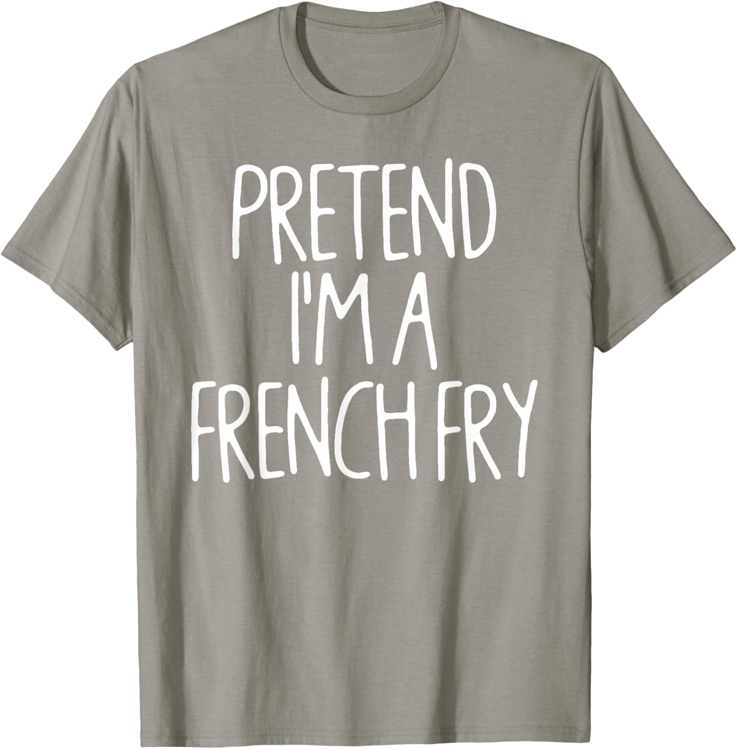 Pretend I'm A French Fry Matching Lazy Halloween Costume T-Shirt - T-Shirt | Sand