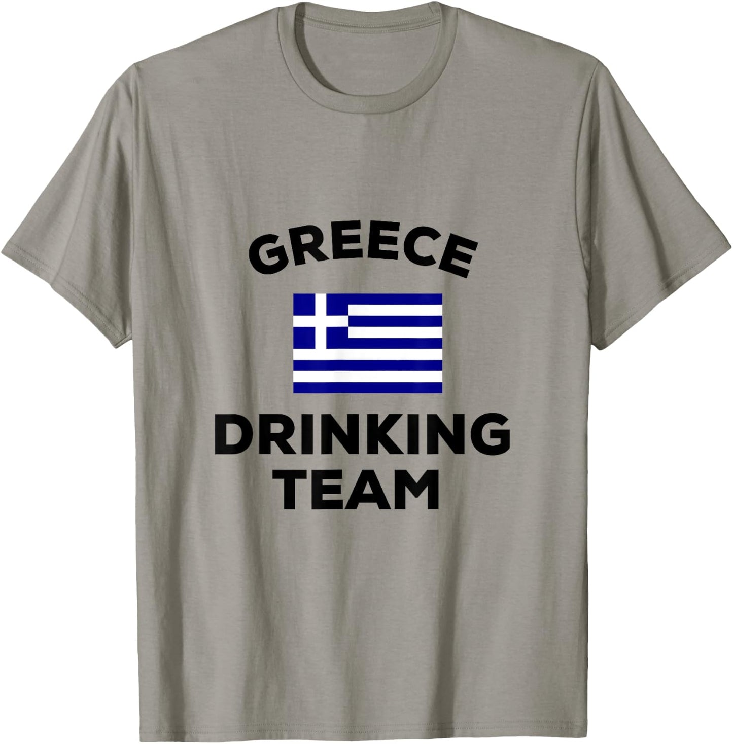 Funny Greece Drinking Team Beer Drunk Greek Flag Party Gift T-Shirt - T-Shirt | Sand