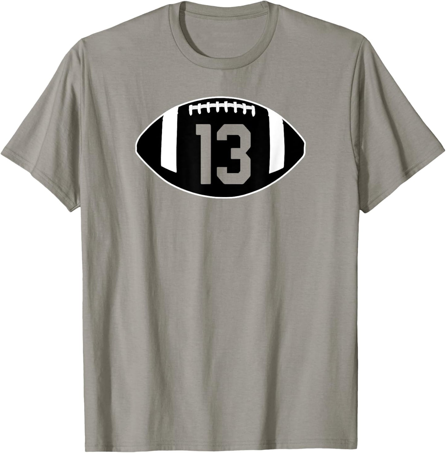 Football Jersey Number 13 Jersey Art-Player Number T-Shirt - T-Shirt | Sand