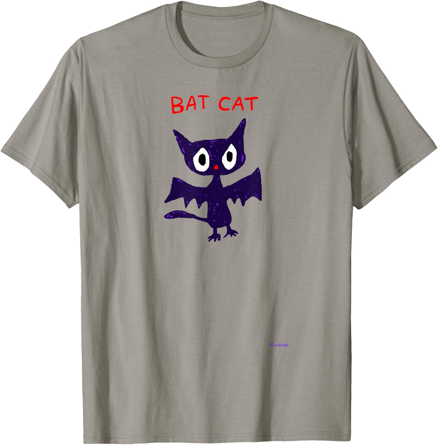 Bat Cat Night Monster T-Shirt - T-Shirt | Sand